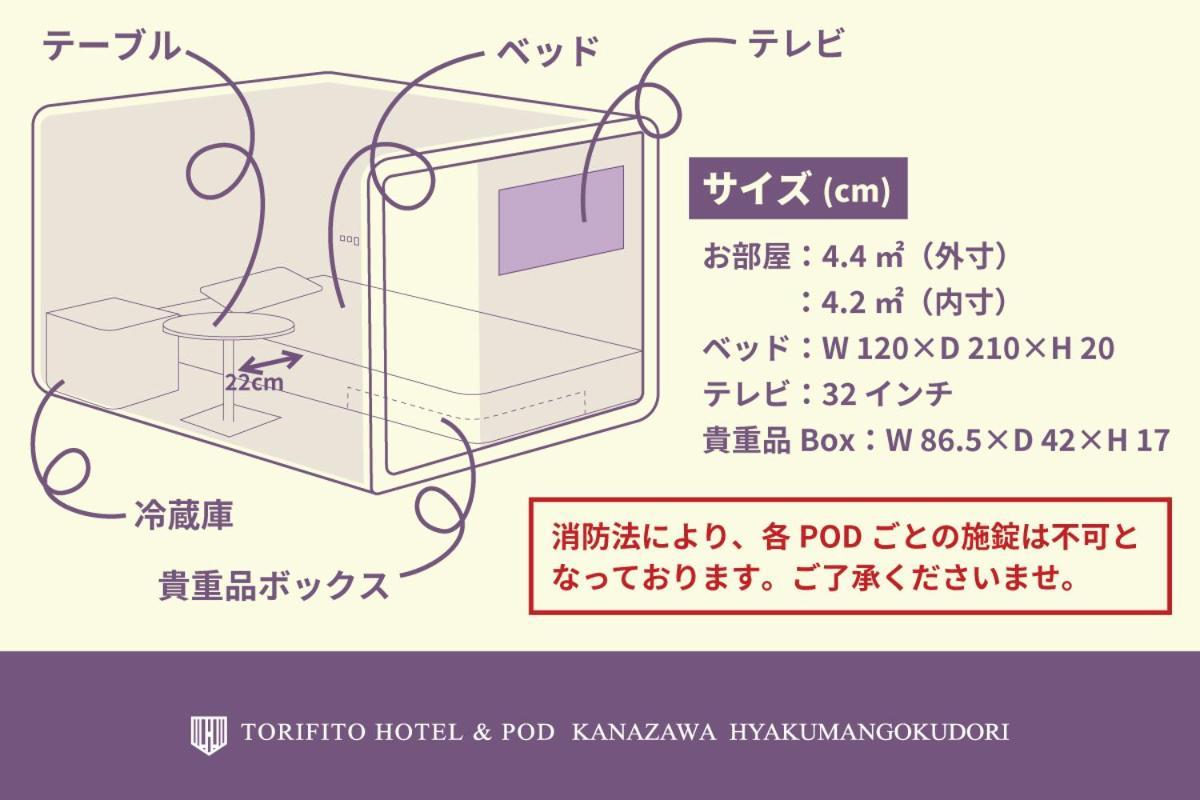 Torifito Hotel&Pod Kanazawa Zewnętrze zdjęcie