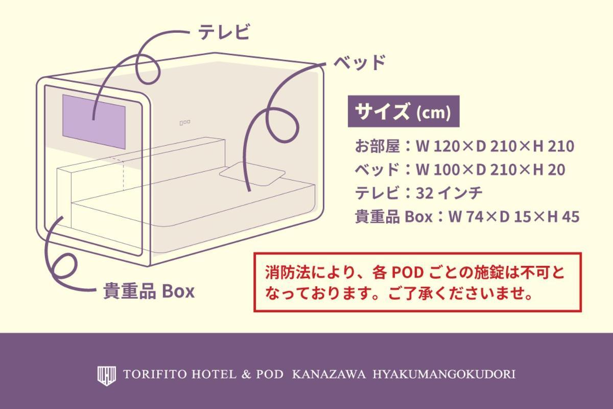 Torifito Hotel&Pod Kanazawa Zewnętrze zdjęcie